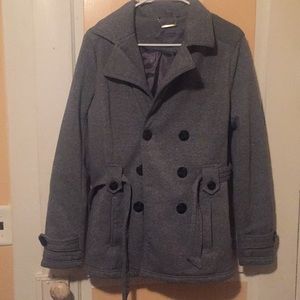 grey pea coat
